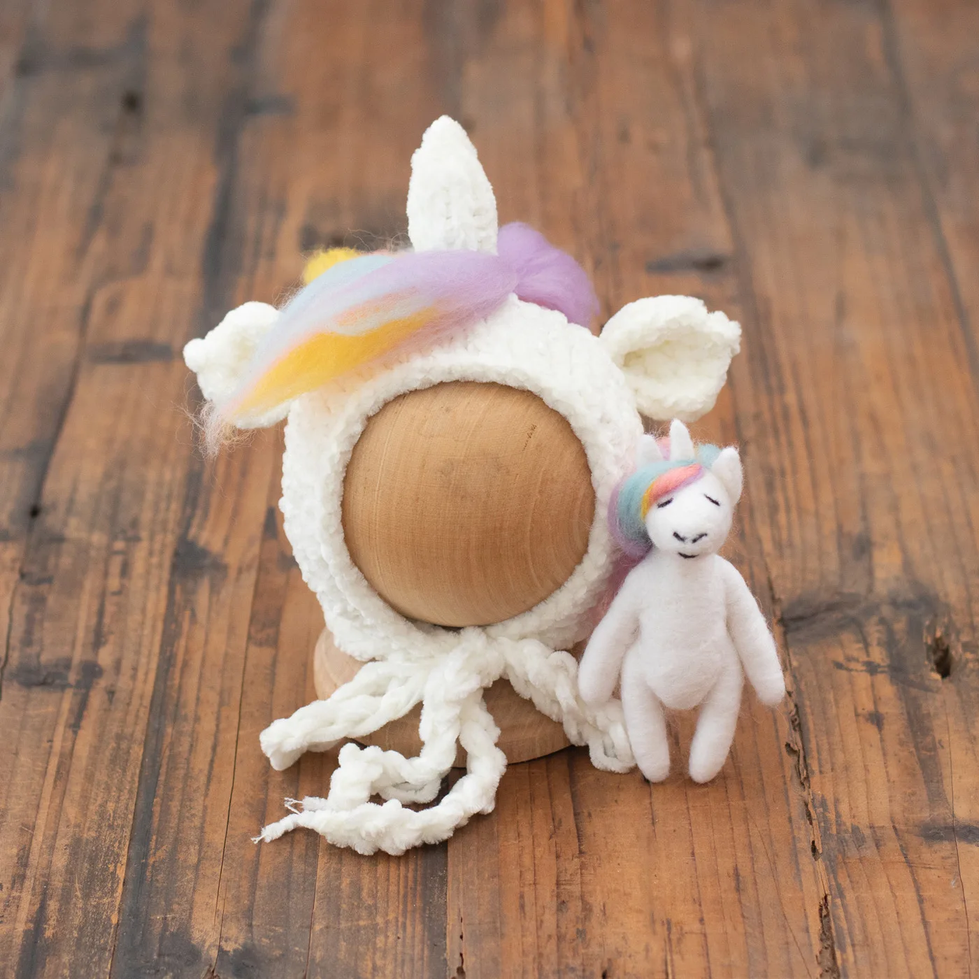 Реквизит для фотосъемки новорожденных, милая вязаная шапка ручной работы с куклой, комплект из 2 предметов, аксессуары для фотодекора для студийной фотосессии