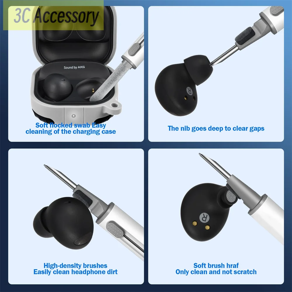 New case for samsung galaxy buds 3 pro（2024） with Cleaning pen luxury earphone accessories Shockproof protect for buds fe 2 live