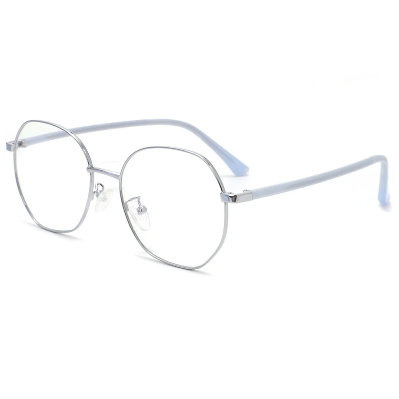 Literary glasses optical frame fashionable round metal eyeglasses anti blue light myopia women men retro eyewear