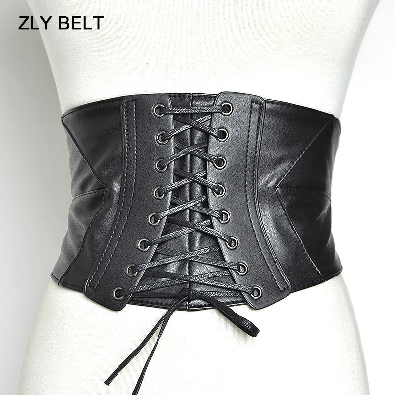 2022 New Fashion Waistband Women Slimming Down Jeans Versatile Luxury Elegant Adjustable PU Leather Material Shape Black Belt