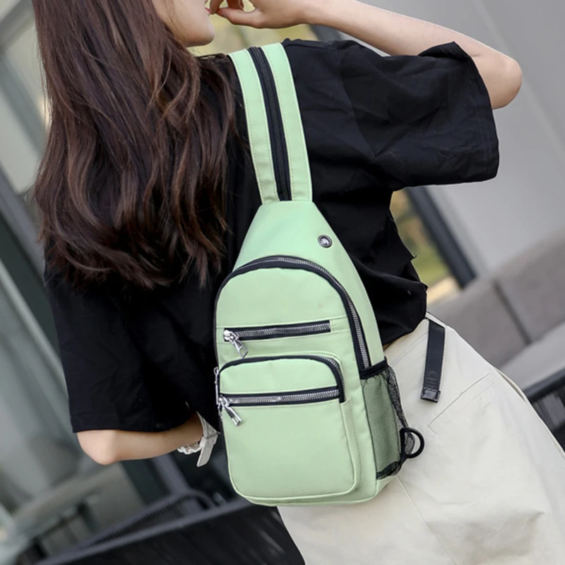 Women Small Backpack Chest Bag Sling Messenger Bags Female Sports Bag Mini Travel Bagpack Crossbody Bag Girl Back Pack