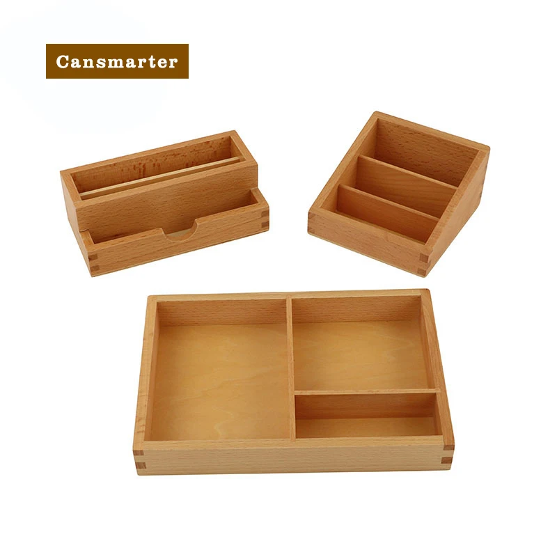 Montessori Material Wooden Baby Toys Small Tray for Kids Teaching Receives Pallet Early Educational Preschool Toys for Children