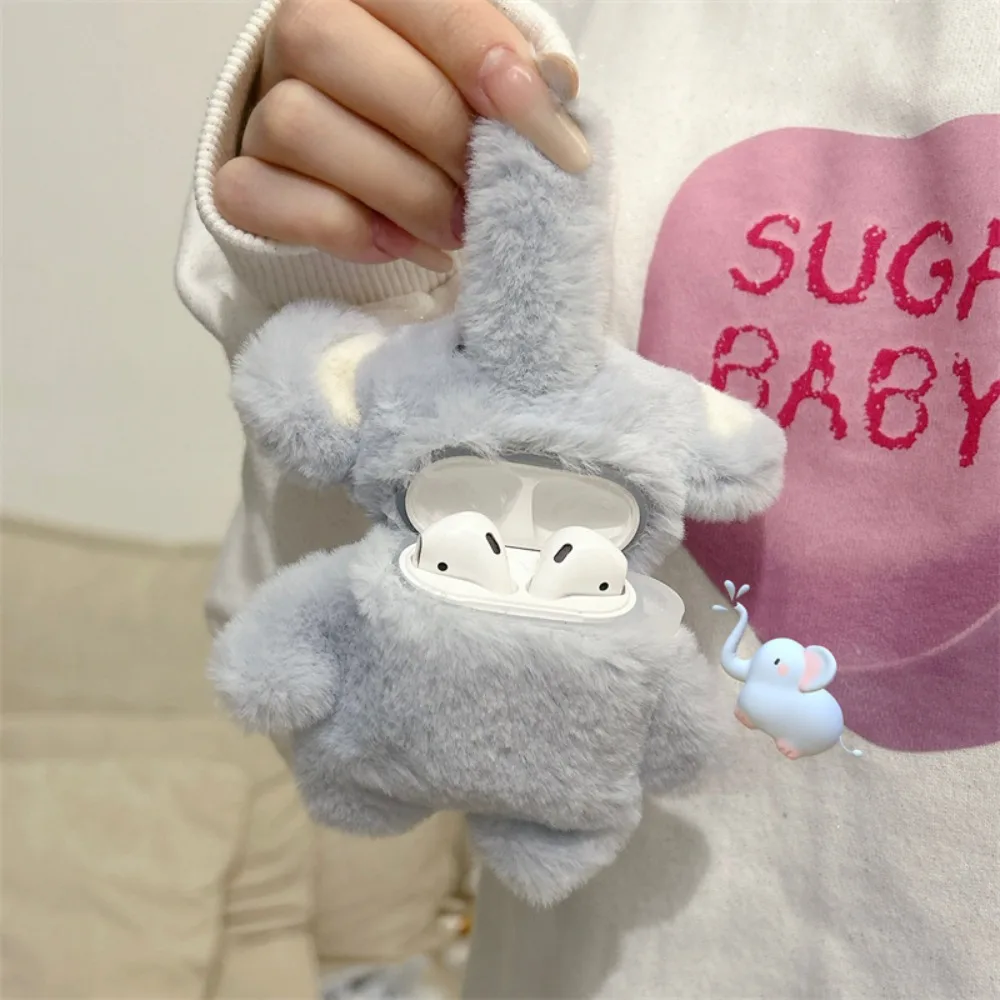 Plush Elephant Plush Earphone Case Earphone Charging Box Earphone Cover Wireless Bluetooth for AirPods 1 2 3 4 Pro AirPods Pro2 view 4