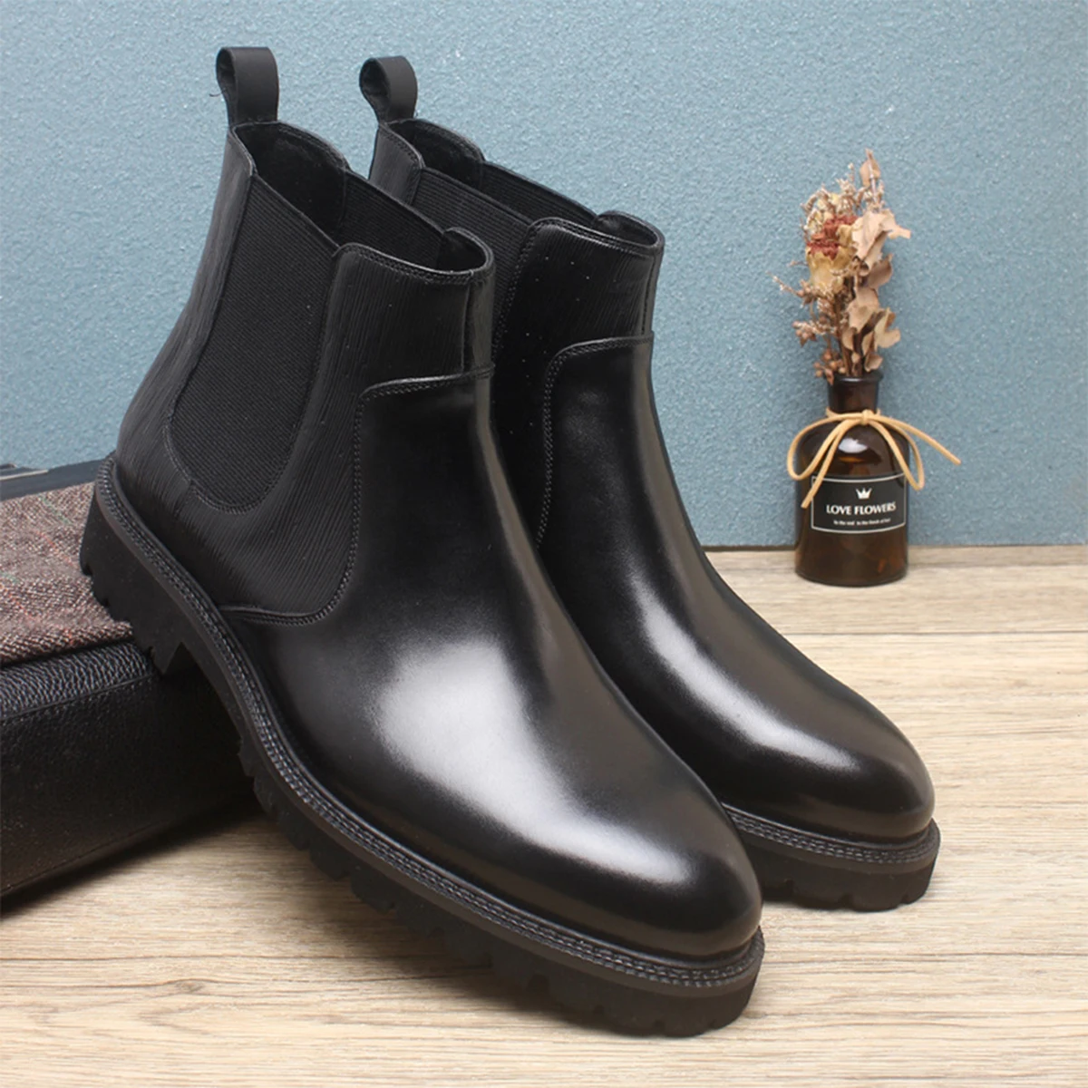 Botas Chelsea de Couro Marrom - Men Formal Wear With Boots avaliação e preço