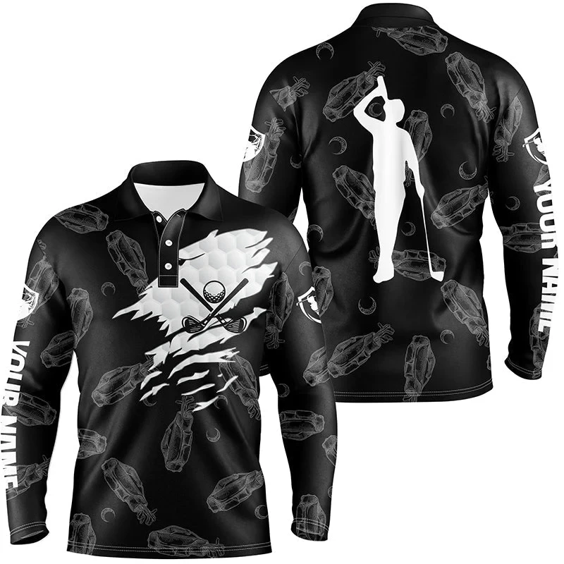 Trend Golf Graphic Polo Shirt For Men Custom Name Team Name 3D Printed Long Sleeve Polo T Shirts Casual Oversized Sports Tops - Image 2