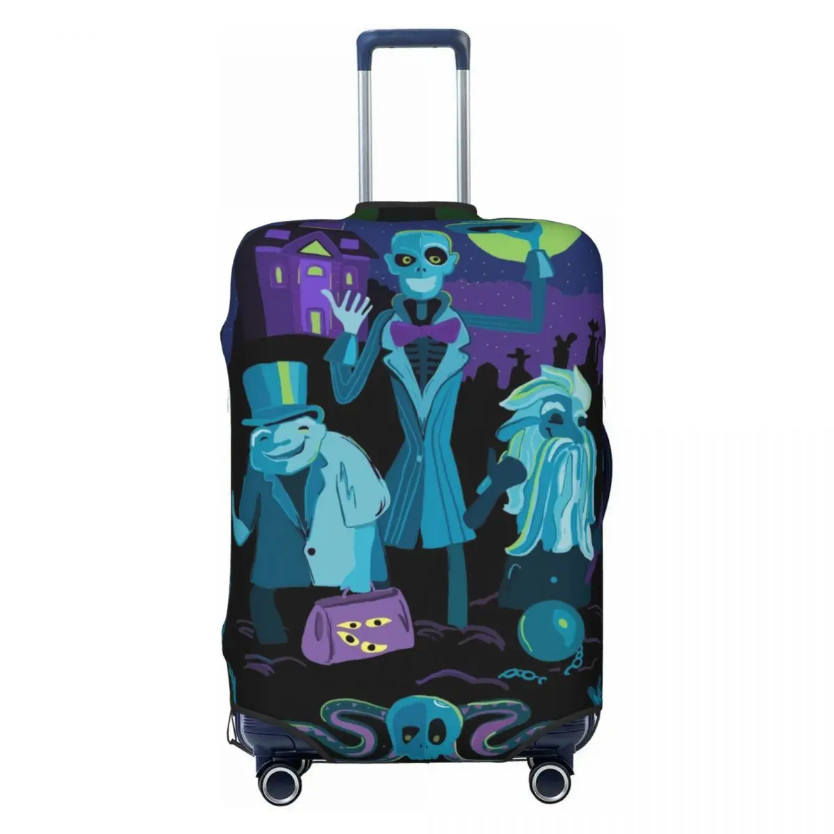 

Custom Haunted Mansion Ghost Luggage Cover Protector Fashion Halloween Travel Suitcase Protective Cover for 18-32 Inch