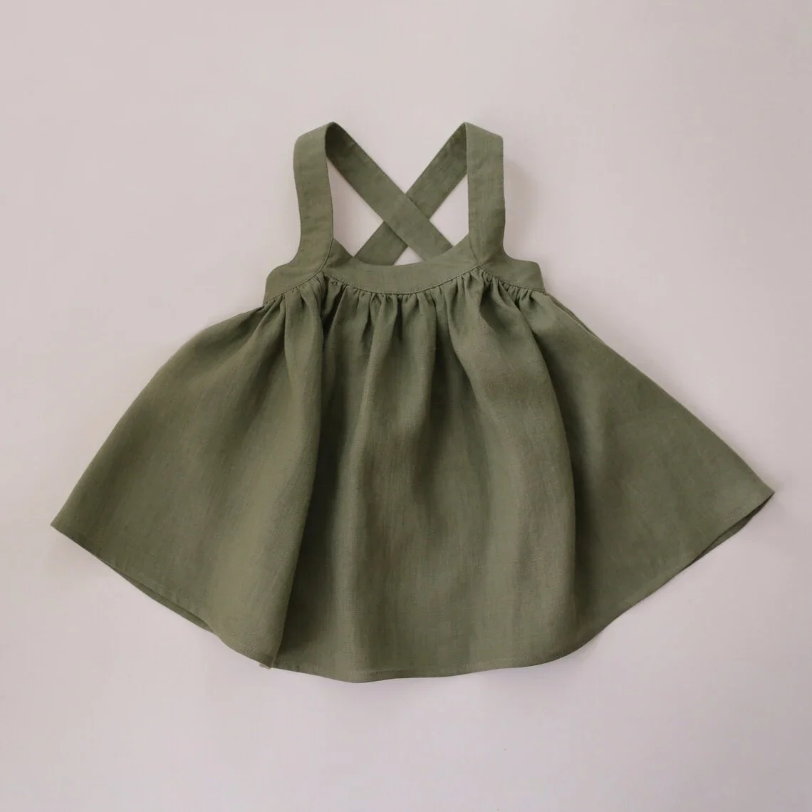 Abito vintage con cinturino per bambina Abito in cotone di lino per bambini Abito primaverile per bambina Abito bohémien per 0-5 anni Vestiti estivi