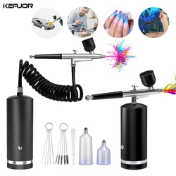 Portable Airbrush Gun With Compressor For Model Painting Craft Air Brush Nail Art Paint Compressor High Pressure Spray Gun