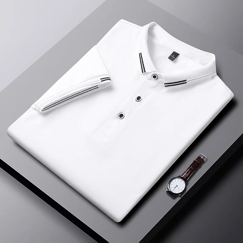2024 Boys POLO Shirt, All Cotton, Summer New Trend, Short Sleeved Lapel, High-end Feeling, Slim Fit, Breathable T-shirt