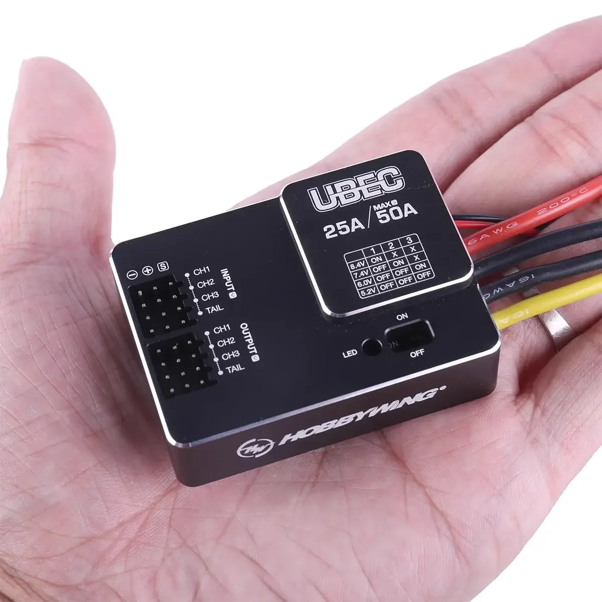 Hobbywing 25A UBEC Hight Voltage Regulator Chip Module Waterproof 3-18S Adjustable Built-in BEC RC FPV   Car Trucks Parts