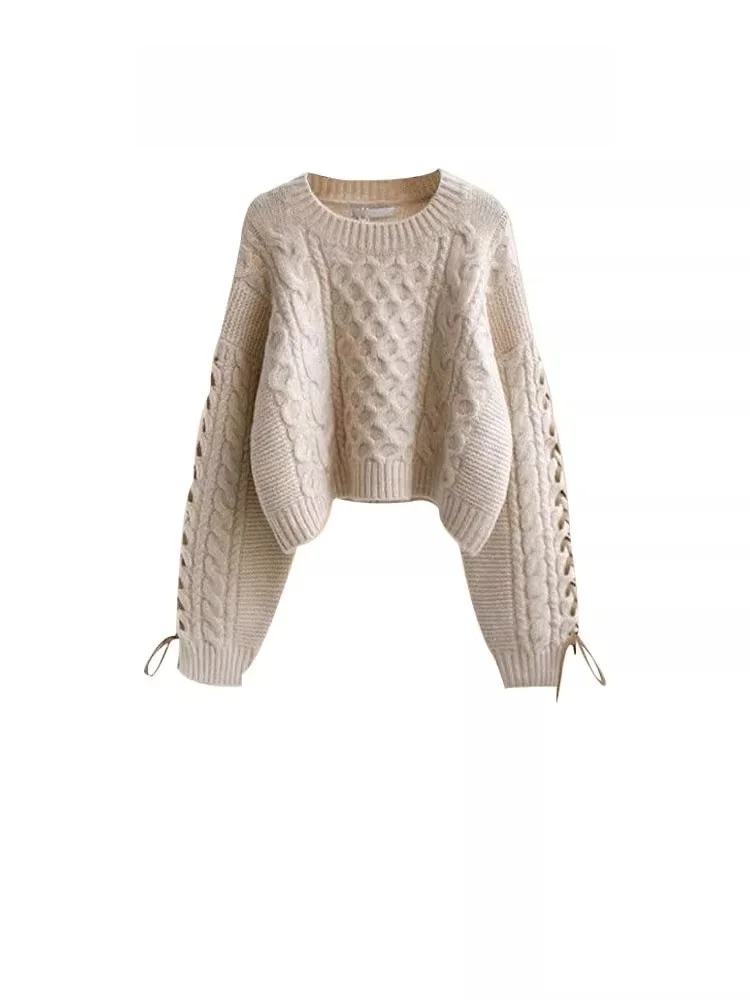 Otoño Invierno de talla grande traje de mujer falda a cuadros de cintura alta suéter de punto conjunto de dos piezas efecto adelgazante ropa Casual