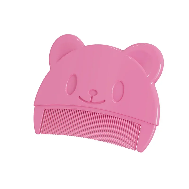 Urso bonito em forma de pente para bebê recém-nascido, bebês, meninos e meninas, cabelo fetal, shampoo, macio, remover escala fetal