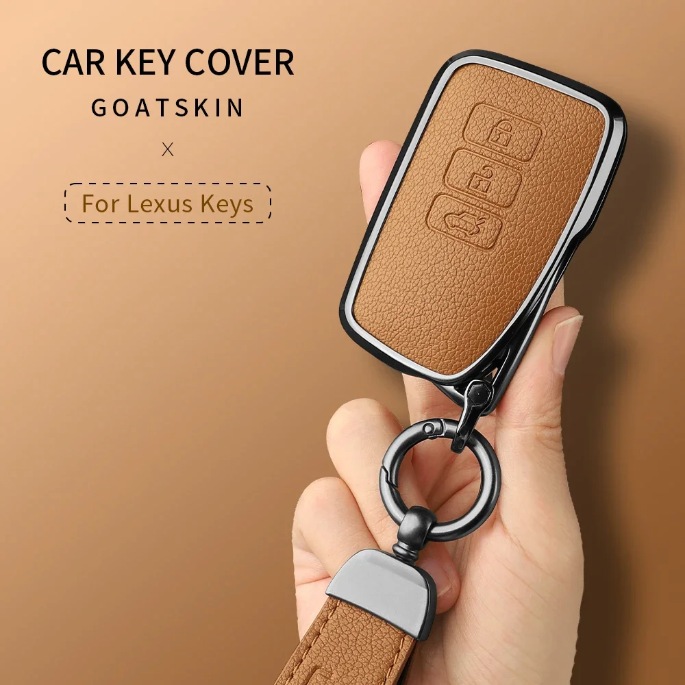 3 Button Metal And Leather Car Key Case Cover For Lexus 300h 350 NX RX GS 250 IS 250 350 ES 300h RC 200 250 350 LS 450h 300h