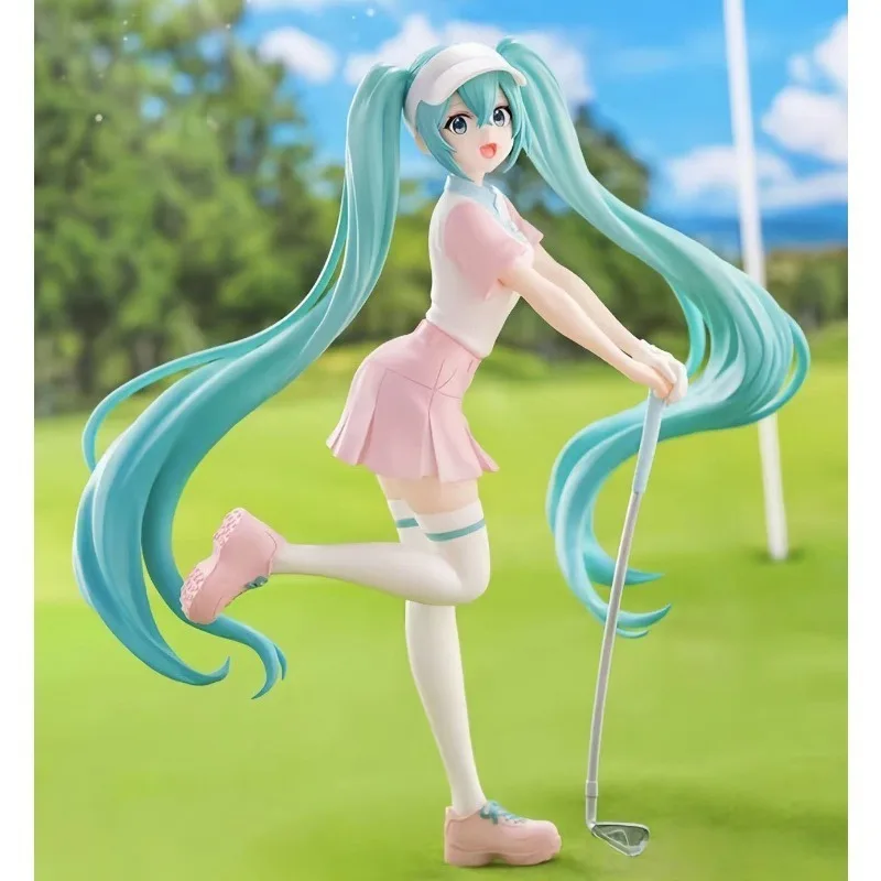 

Hot Anime Hatsune New Miku Model Action Figures Summer Memories Golf Chapter Miku Figurines Car Decoration Model Toys Gifts