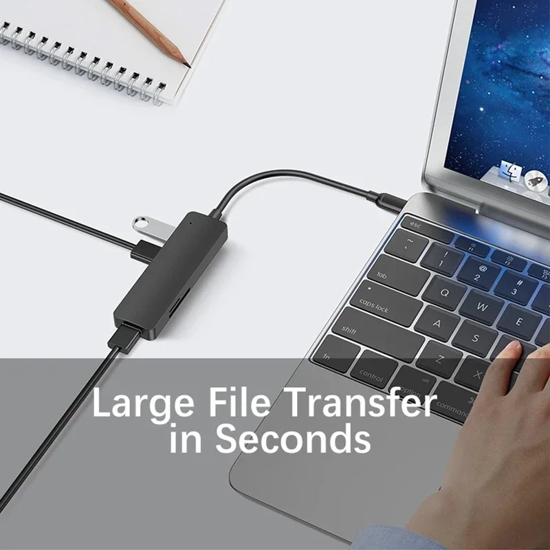 Type C Hub 5 IN 1 Multi Splitter Adapter With TF SD Reader Slot For Macbook Pro 13 15 Air PC Computer Accessories