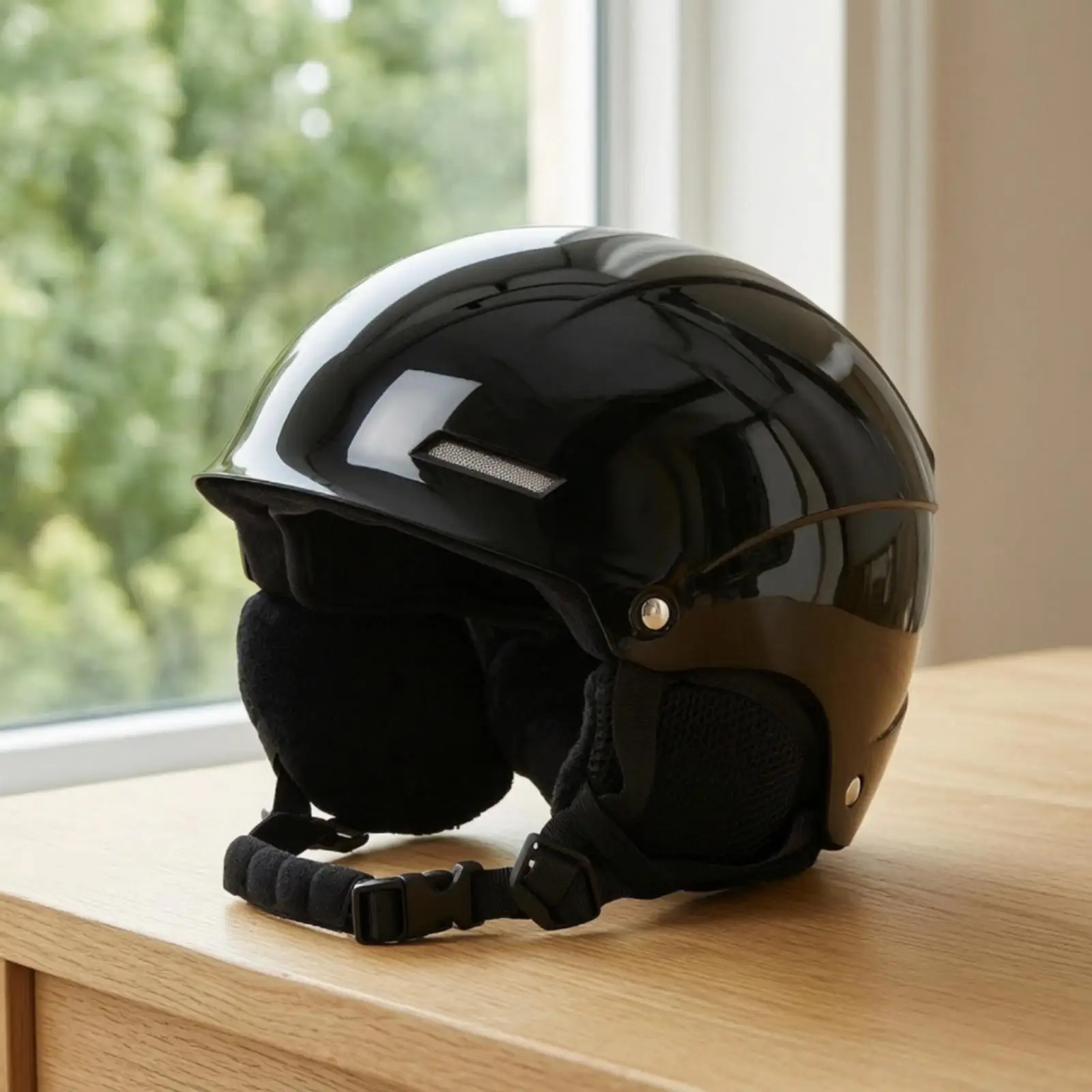 Winter Sports Safety Cap Ski Helmet for Children and Adults with Impact Absorbing EPS Core Glossy Shell Adjustable Fit Cold