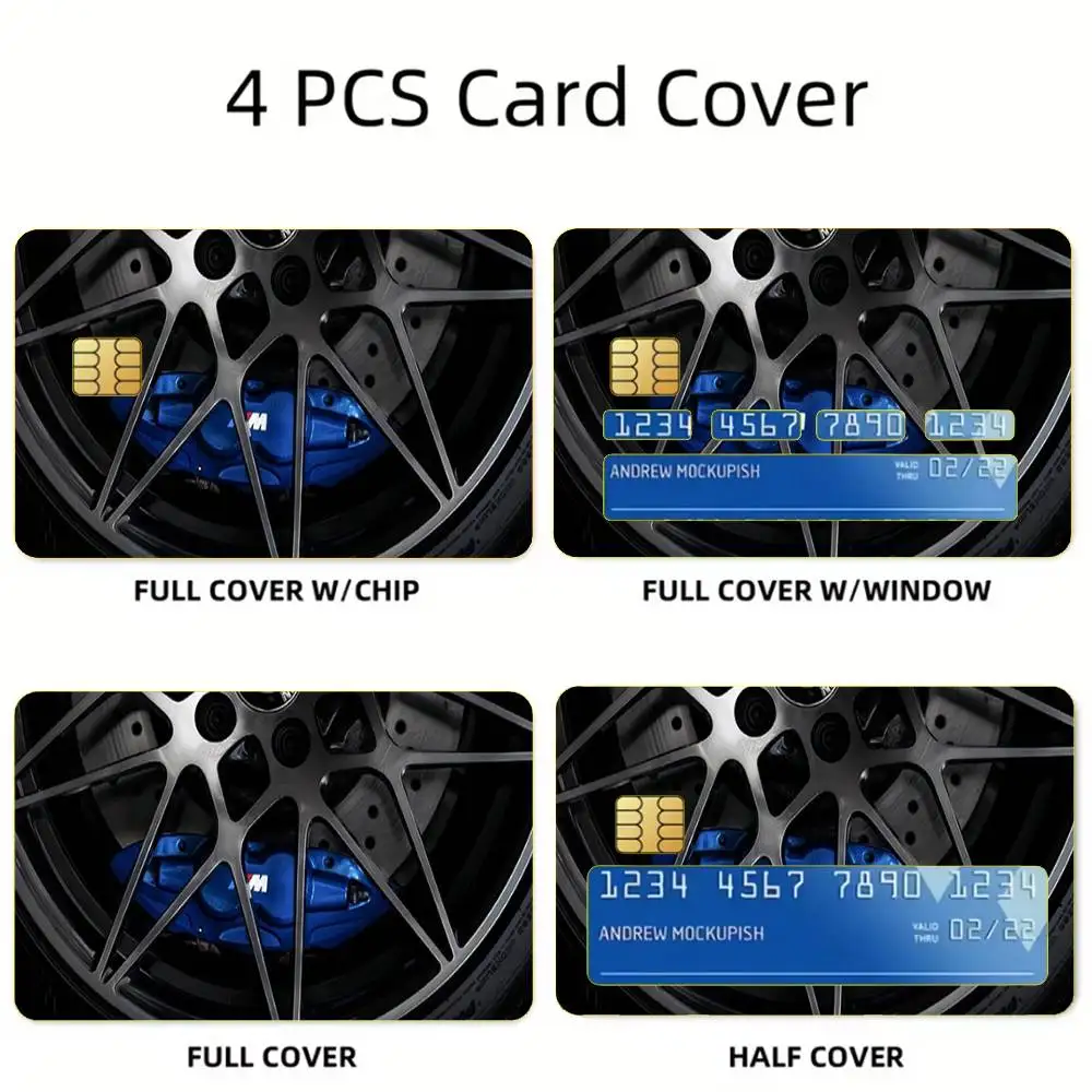 Card Stickers For Debit Bank Credit Cards Metro Bus Pass Sticker Decoration Red Blue B-BMWES Car Cover Skin