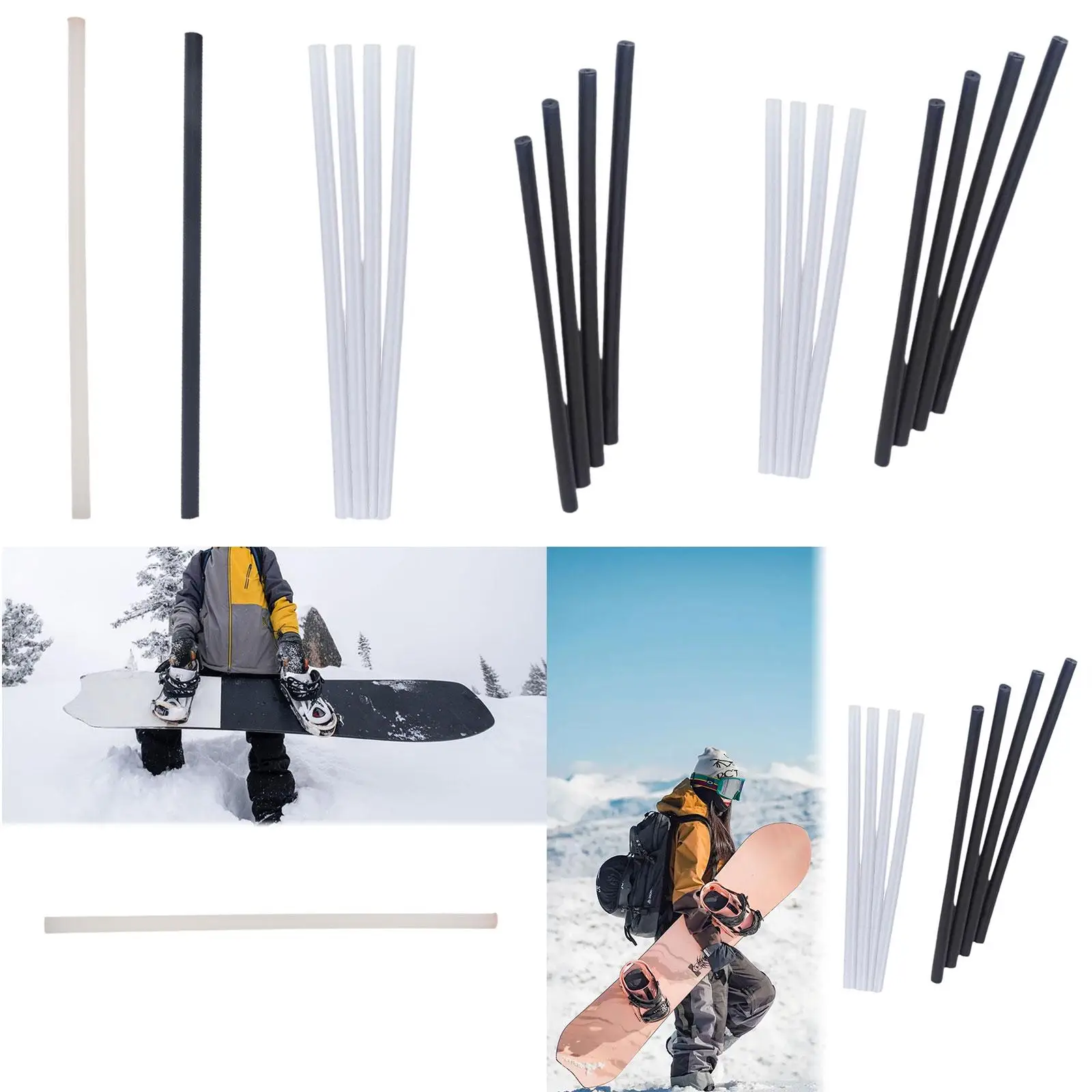 Snowboard Care Repair Wax Stick Compact Rubber Maintenance Bar Multiuse Ski Bottom Tuning Equipment for Winter Trips