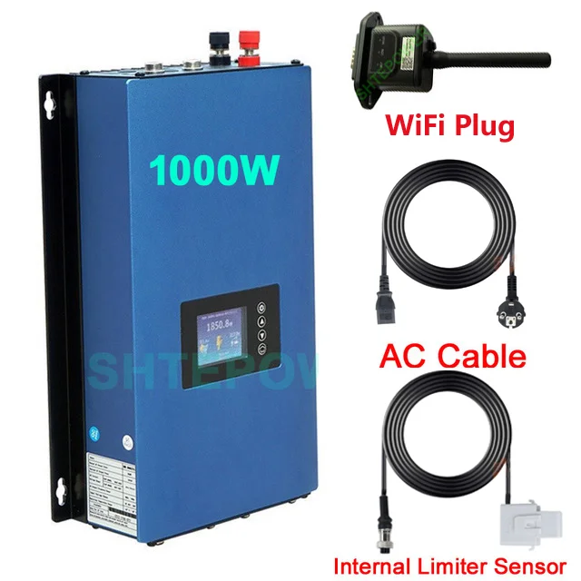 1KW Solar Panel or Battery Discharge MPPT 1000W Solar Grid Tie Inverter Sensor DC22-65V/45-90V AC 110V 120V 220V 230V 240V