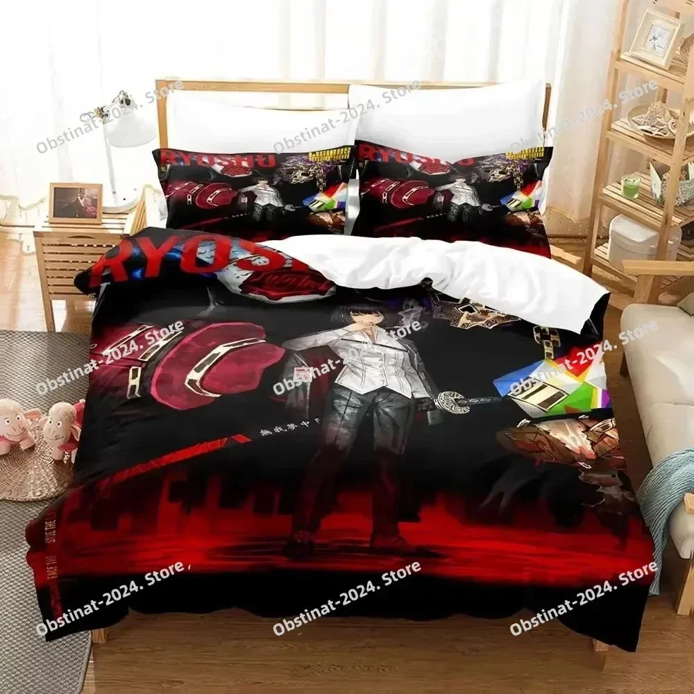 Anime Game Limbus Company Printed Bed Set Duvet Cover Pillowcase Bedding Set Bed Linen Sheet Quilt Cover Full Queen King Size