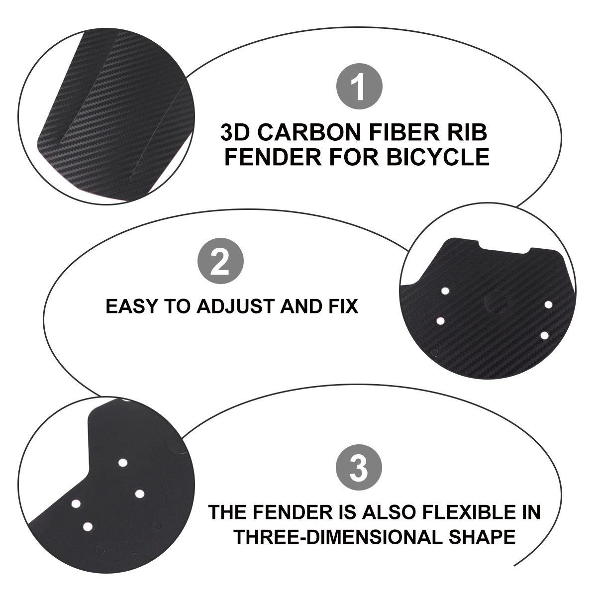 

Rear Bike Set Black Engineering Plastic Mudguard for Road Bike Tire Accessories Guard Bicycle Rain Muck Protection