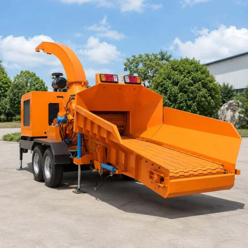 Drum Wood Chipper Customized Large Diameter Hydraulic Feeding for Tree Trunk Forestry Waste Recycling