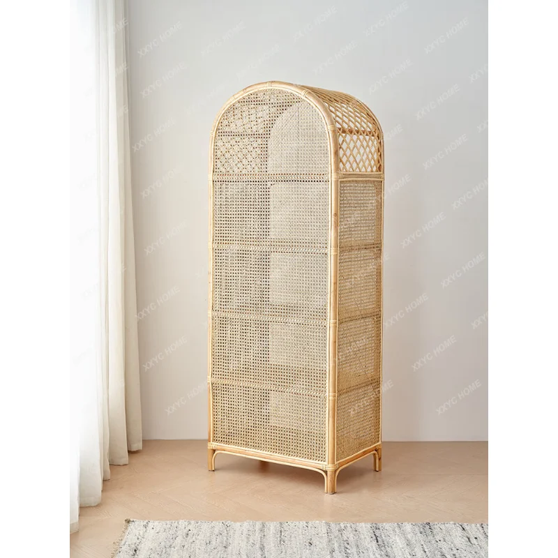 

Bookshelf and Storage Shelf Home Locker Display Cabinet Minimalist Creative Storage Rattan Cabinet furniture muebles de baño