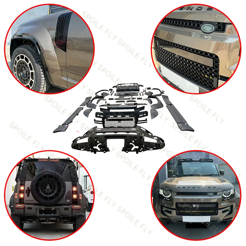 

For Range Rover Defender 110 OCTA High Quality ABS Body Kit Bumper Assembly Bonnet Hood Side Vent Cover Bottom Guard Grille Kit
