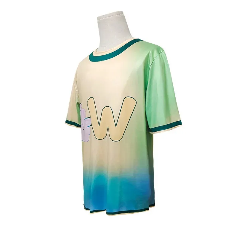 2025 yiyi فيلم عنصري واد تأثيري ازياء الكبار موضة الطباعة تي شيرتات قصيرة الاكمام طفل دور اللعب موحدة هالوين كرن #3