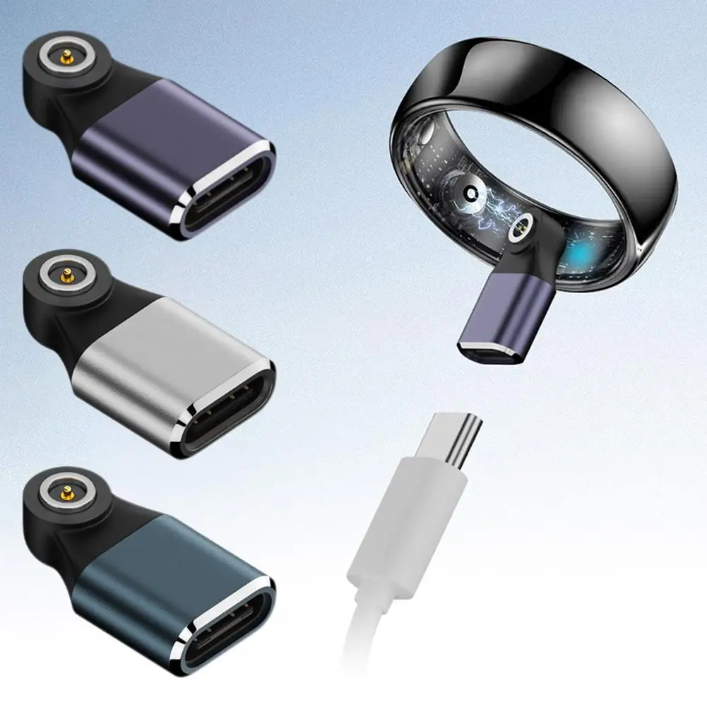 

Universal Magnetic Charger Adapter for Smart Ring - Type-C Female Input, Strong Magnet Charging Dongle