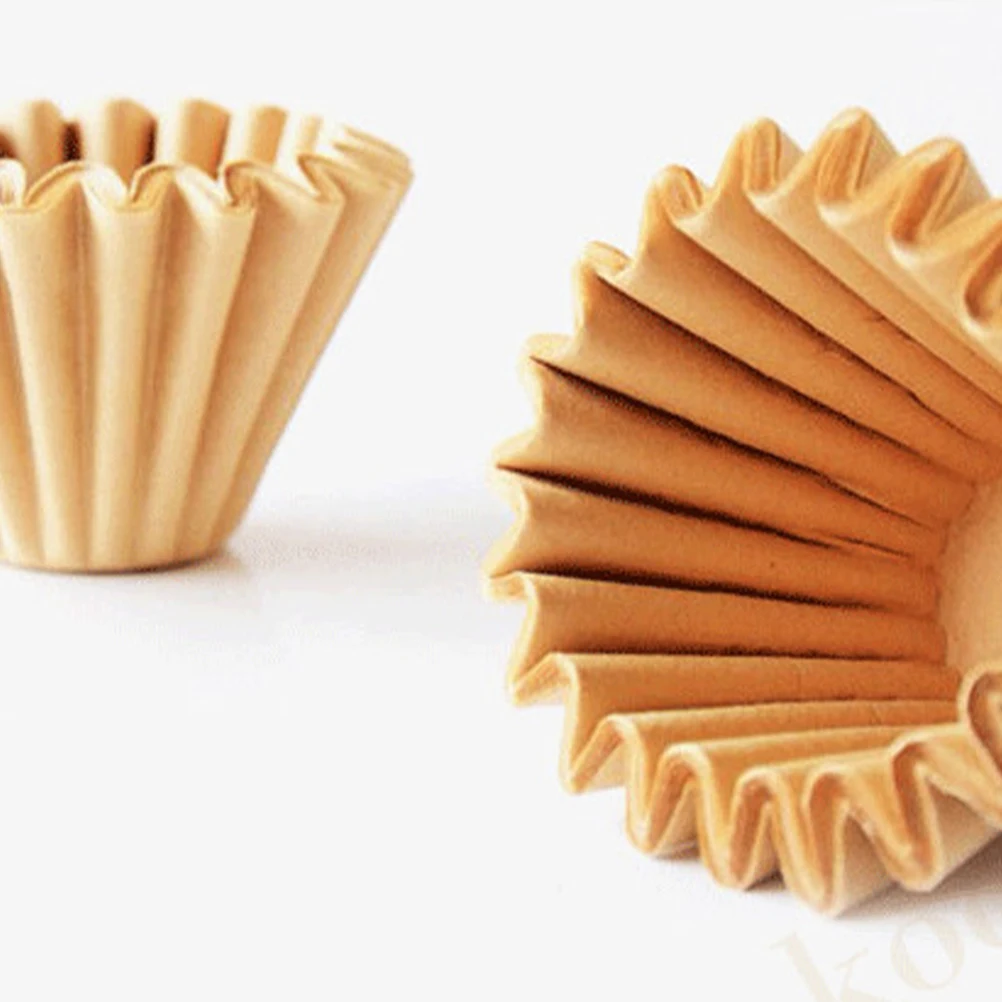 

50pcs Coffee Filter Paper Cake Shape Unbleached Safe Odorless Even Flow Maker Conical Filter For V Shaped Cups