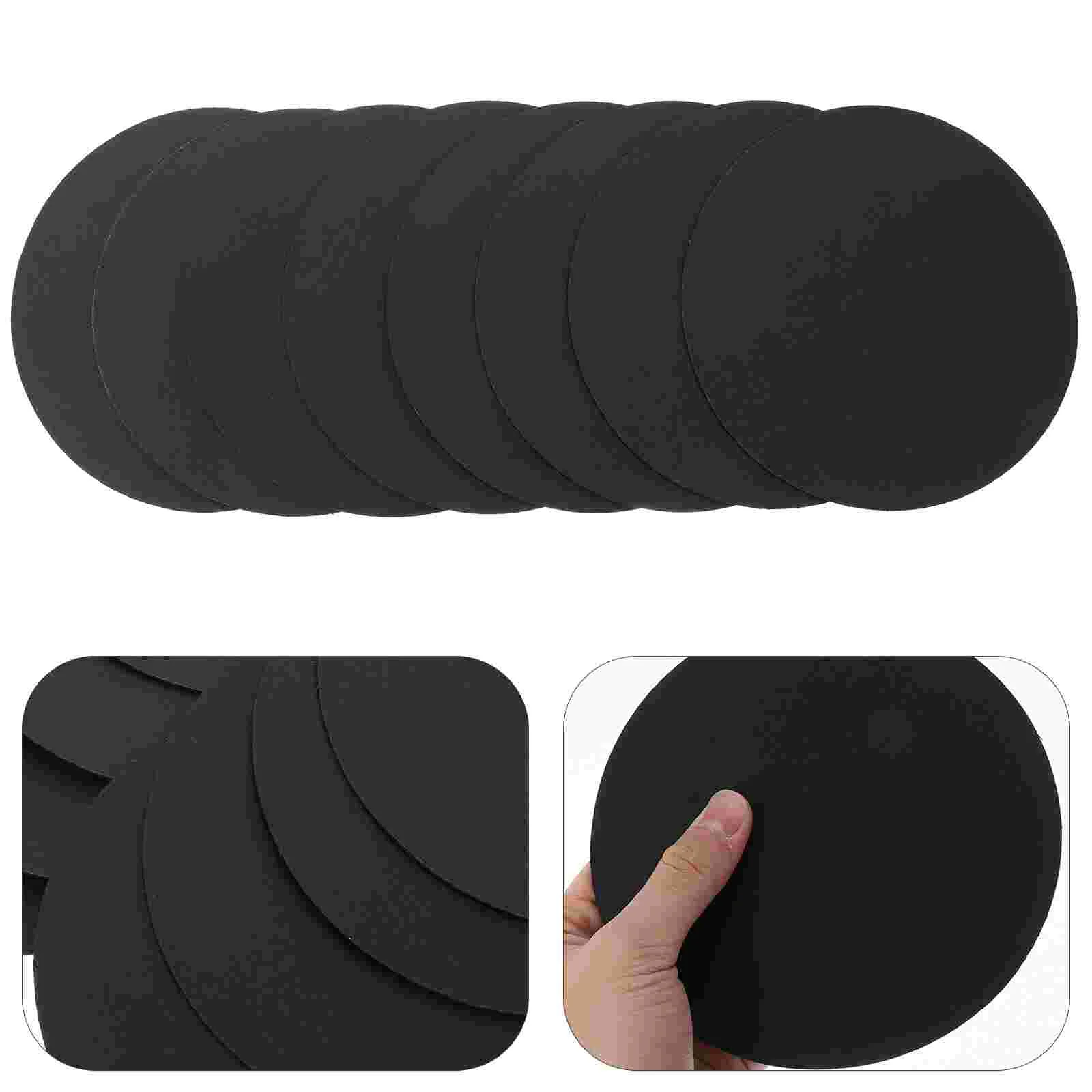 

8 Pcs Round Mandala Drawing Board Black Paper for 15X15CM Cardboard Dotting Painting