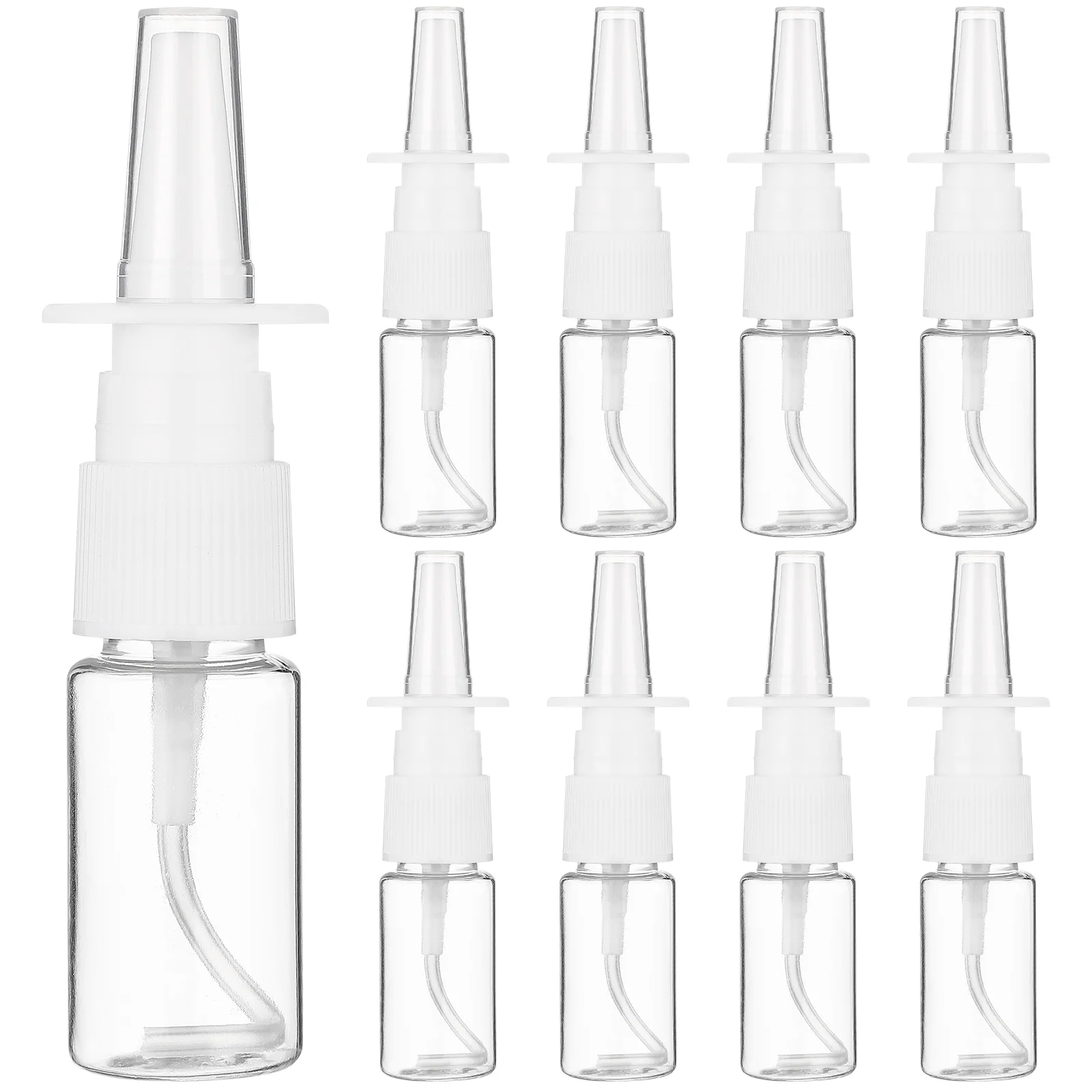 

20 Pcs Kit Empty Nose Spray Clear Bottles Saline Solution Piercing Travel Leakproof