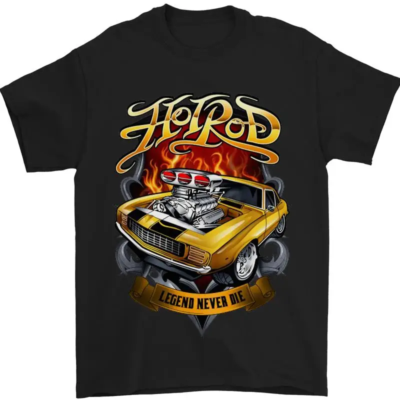 تي شيرت Hotrod Legend Hot Rod Dragster مصنوع من القطن بنسبة 100% للرجال