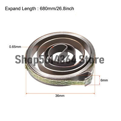 Drill Press Spring Quill Feed Return Coil Spring Assembly 680mm 36x6x0.65mm 2pcs