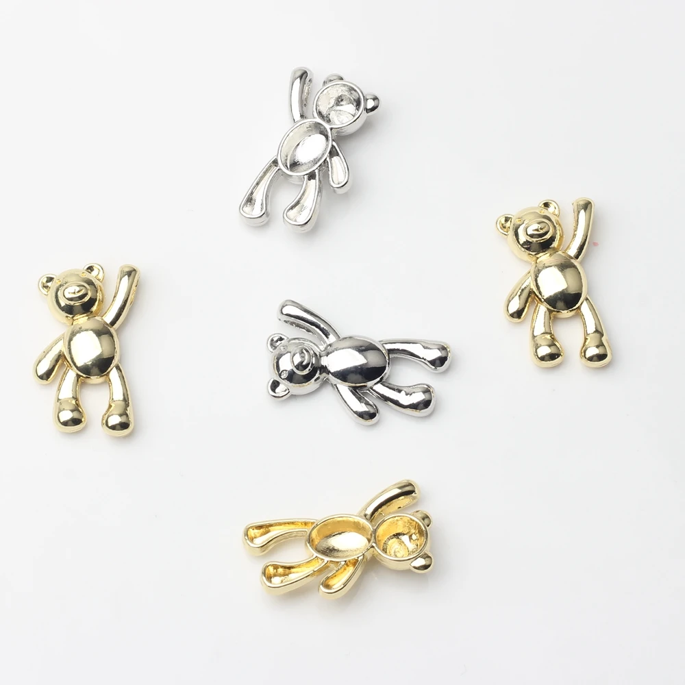 Zinc Alloy Charms Cartoon Bear Charms 10pcs/lot For Diy Fashion Jewelry Earrings Making Finding Accessories