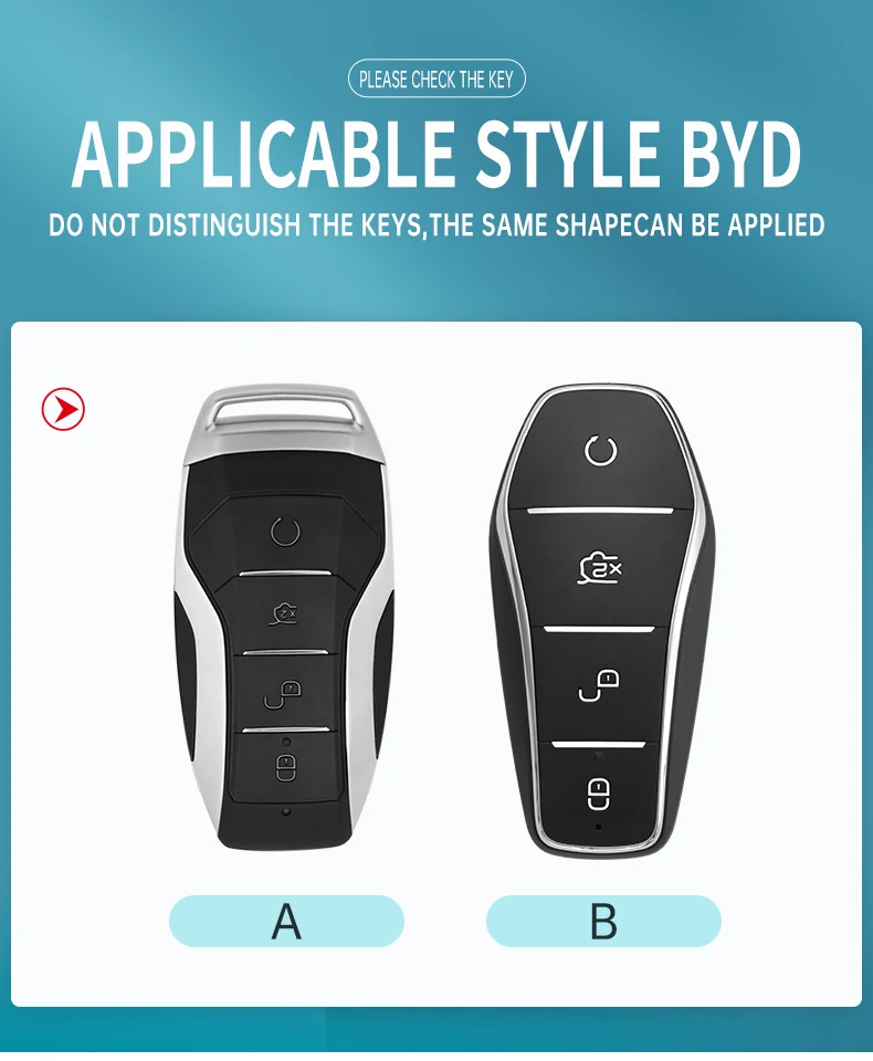 Car Smart Remote Key Case Holder Cover Buckle For BYD Atto 3 Han EV Dolphin Durable Second Song Pro Tang Dm QIn PLUS MAX Yuan