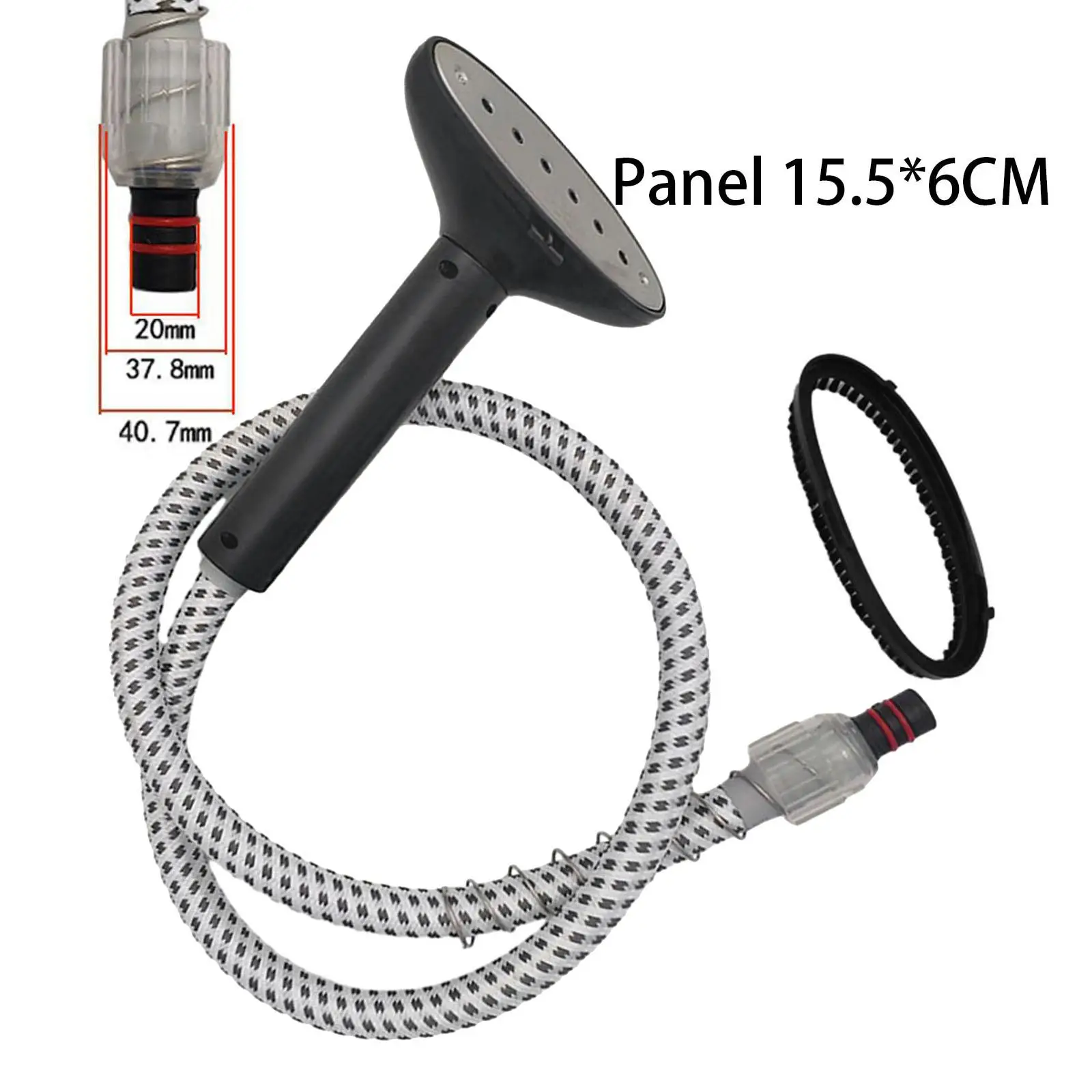 Garment Steamer Guide Hose Steam Nozzle， Replacement Steamer Snap Types Universal with Brush Head