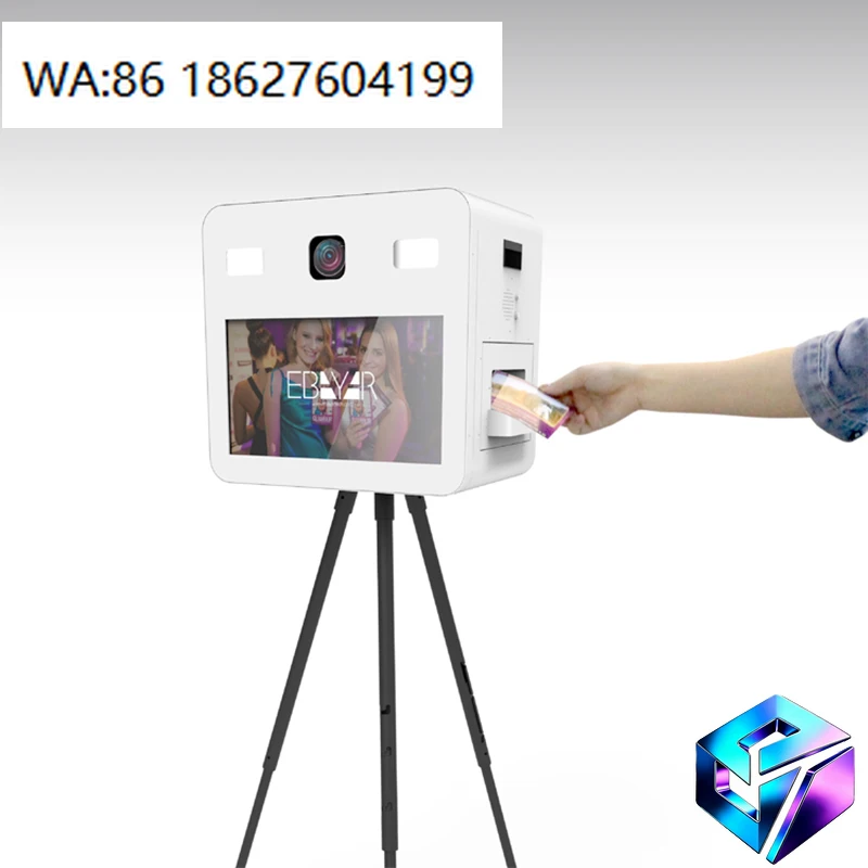 Portable Indoor Photo Booth Kiosk Integrated Camera Printer Self Service Photobooth For Wedding Party Celebration Events