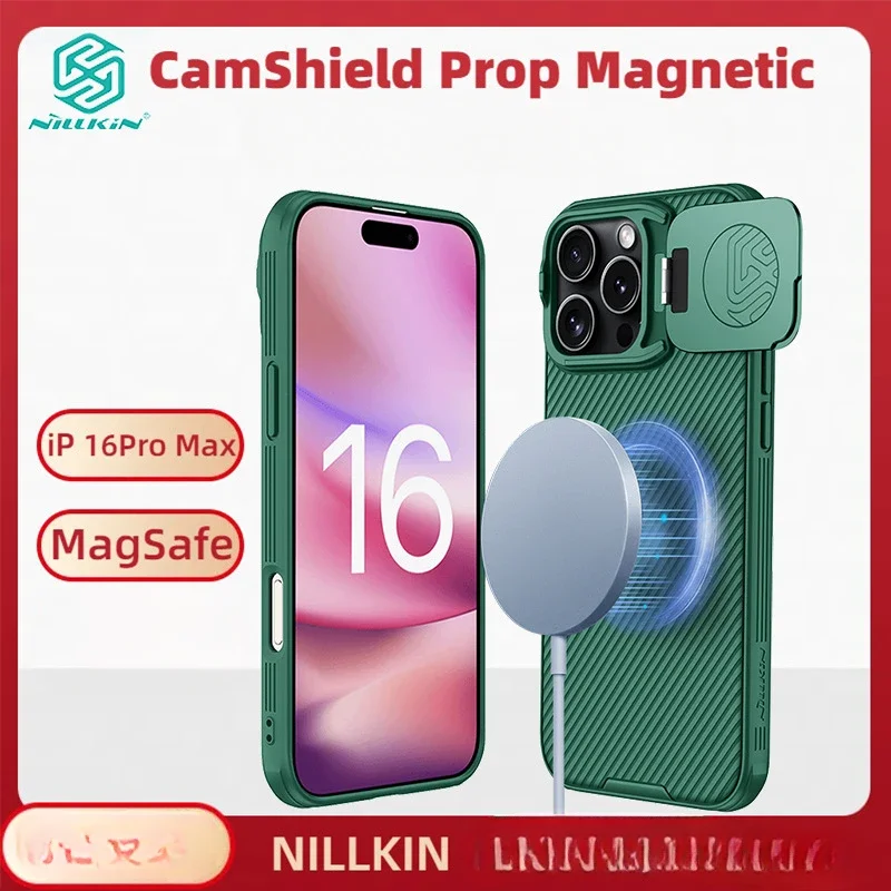 NILLKIN Magnetic Case Lens Holder Anti-Peeping Case FOR IPhone16 Pro Max 16 Pro Mobile Phone Case