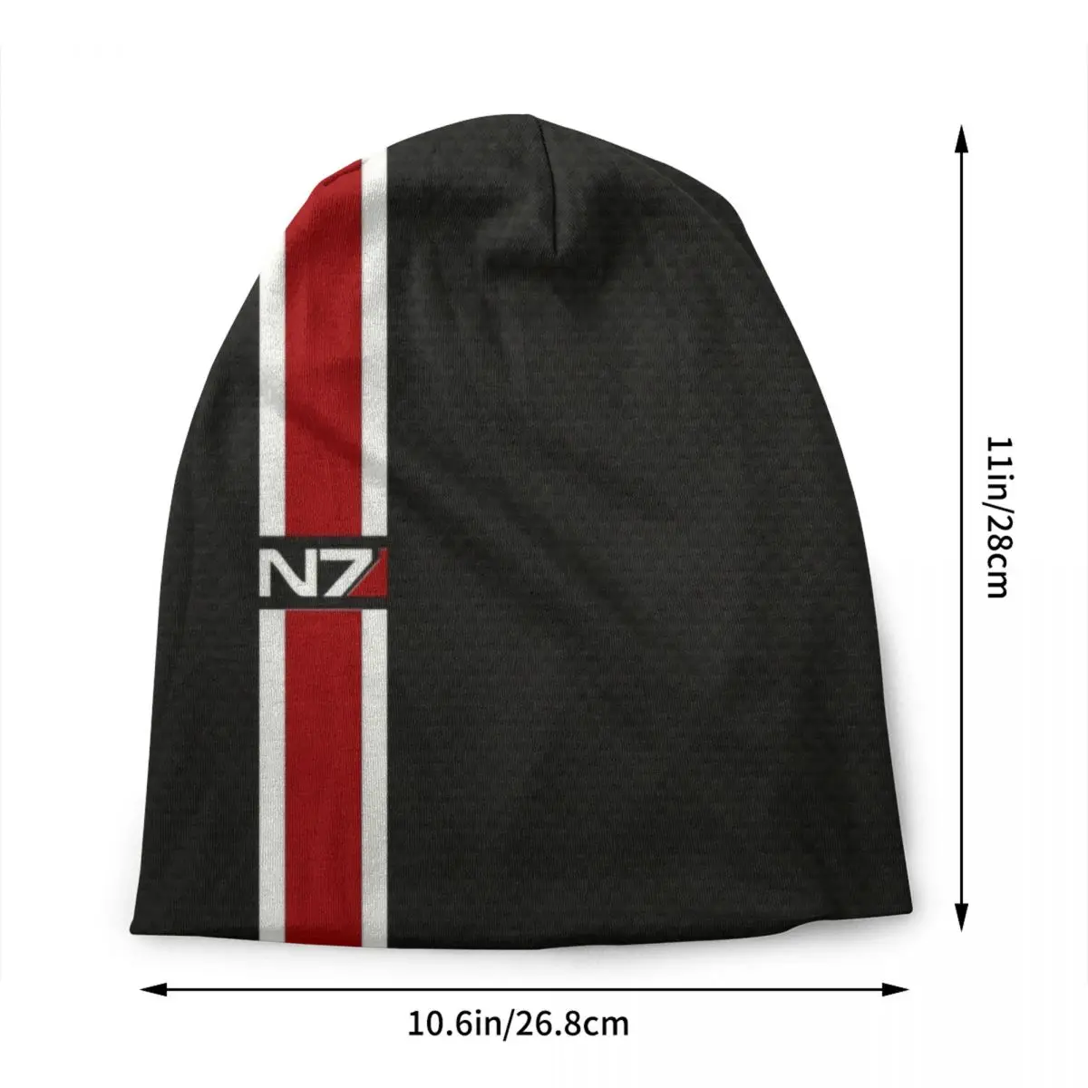 Custom Classic Video Game N7 Mass Effect Beanie Cap Unisex Bonnet Homme Knitting Hats Hip Hop Outdoor Skullies Beanies Hats