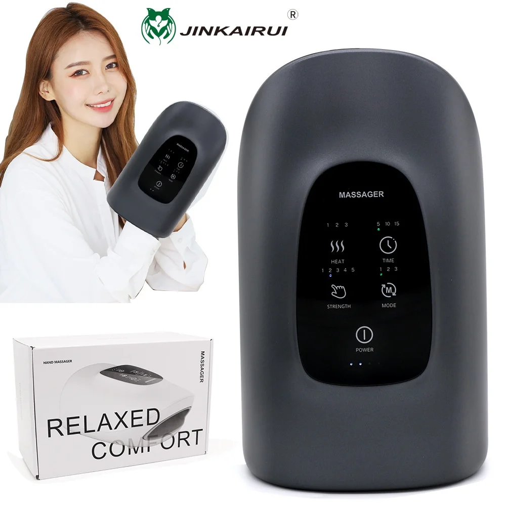 

Hand massager airbag heating compress vibration meridian acupoint pressing kneading palm Massager