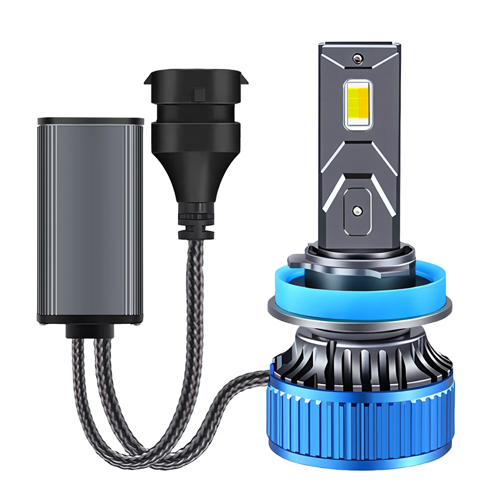 

Ruiandsion H11 LED CANBUS Error Free Fog Light Bulbs 4500LM Super Bright 9012 LED 3-Color Switchable with Cooling Fan 2Pcs