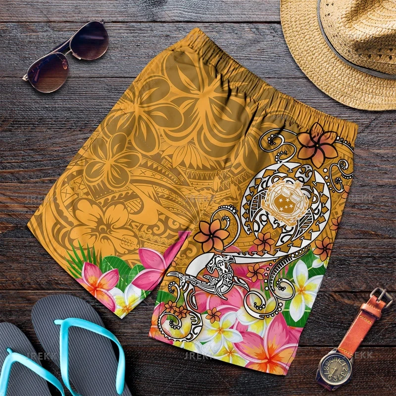 New Harajuku 3D Polynesian Samoa Printing Beach Shorts For Men Fashion Streetwear Board Shorts Unisex Cool Swimming Shorts Pants