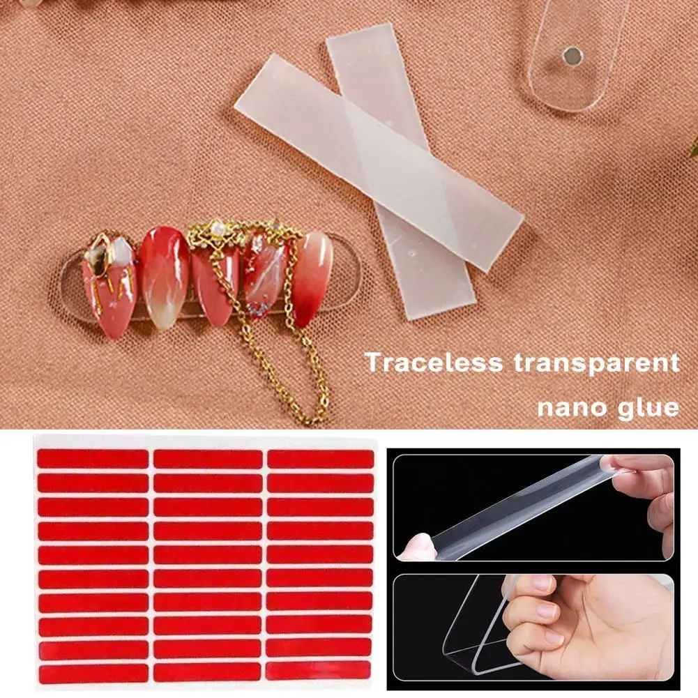 Ruban adhésif pour ongles longue durée, ensemble d'outils de pratique de manucure, pointe d'ongle transparente, fournitures