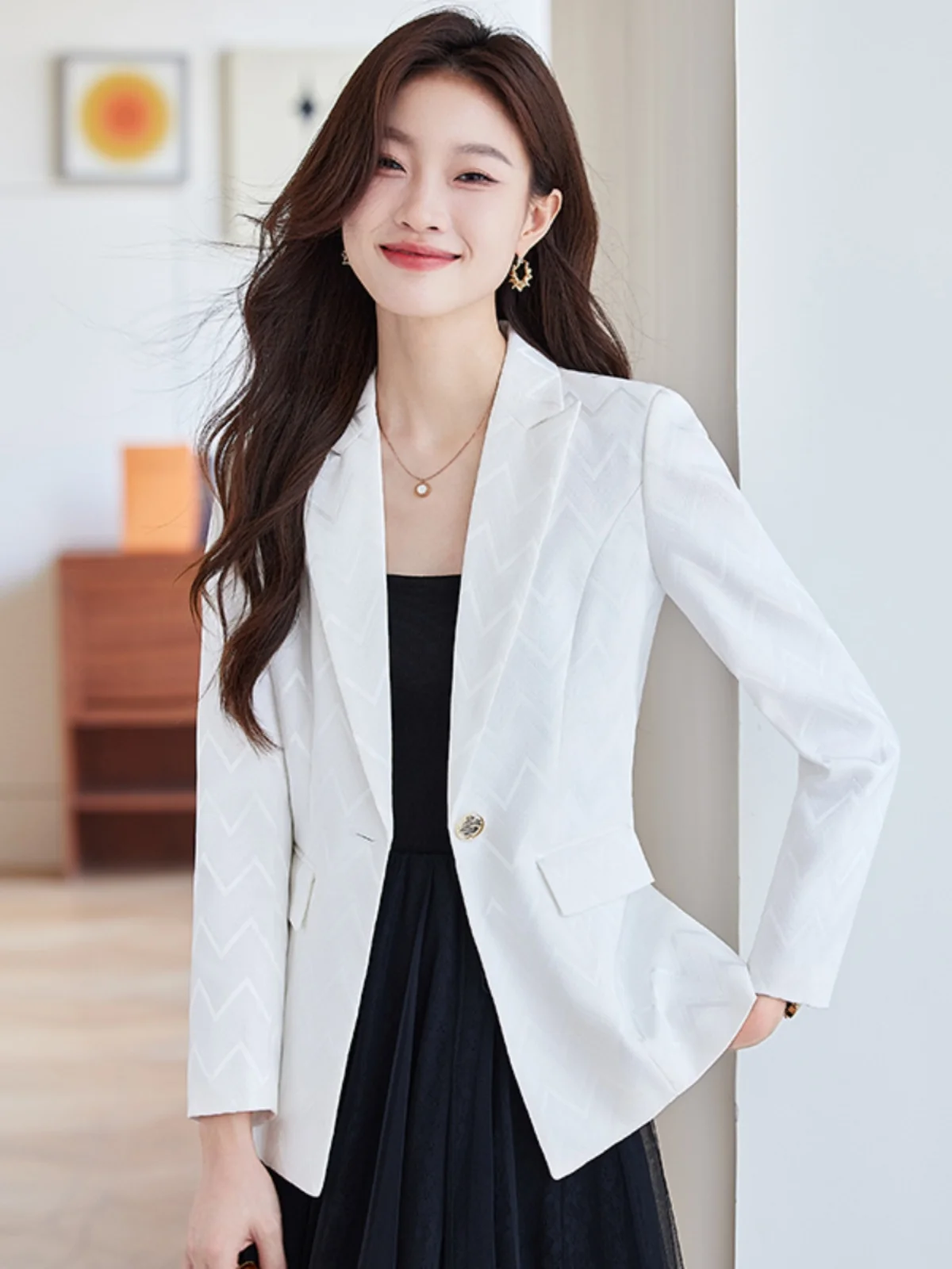 

Slim Fit Striped Women's Jaet Faionable Versatile High Quali Spring Autumn New Sle Street Sle Busin Suit