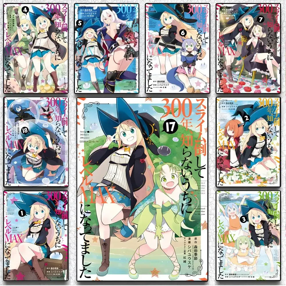 Anime Fantasy I-Ive Been Killing Slimes For 300 Years And Maxed Out My Level Poster Art Wall Decor, Indoor Outdoor