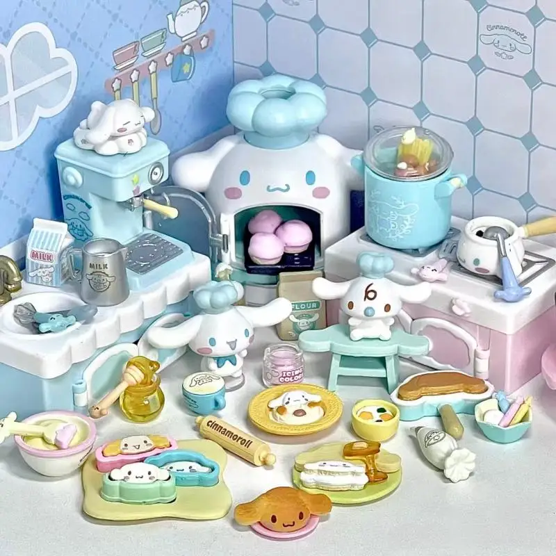Re Ment Sanrio Cinnamoroll Blind Box Miniature Figurine Secret Closet Delicate Ornament Collectible Trendy Toy Desktop Display view 4