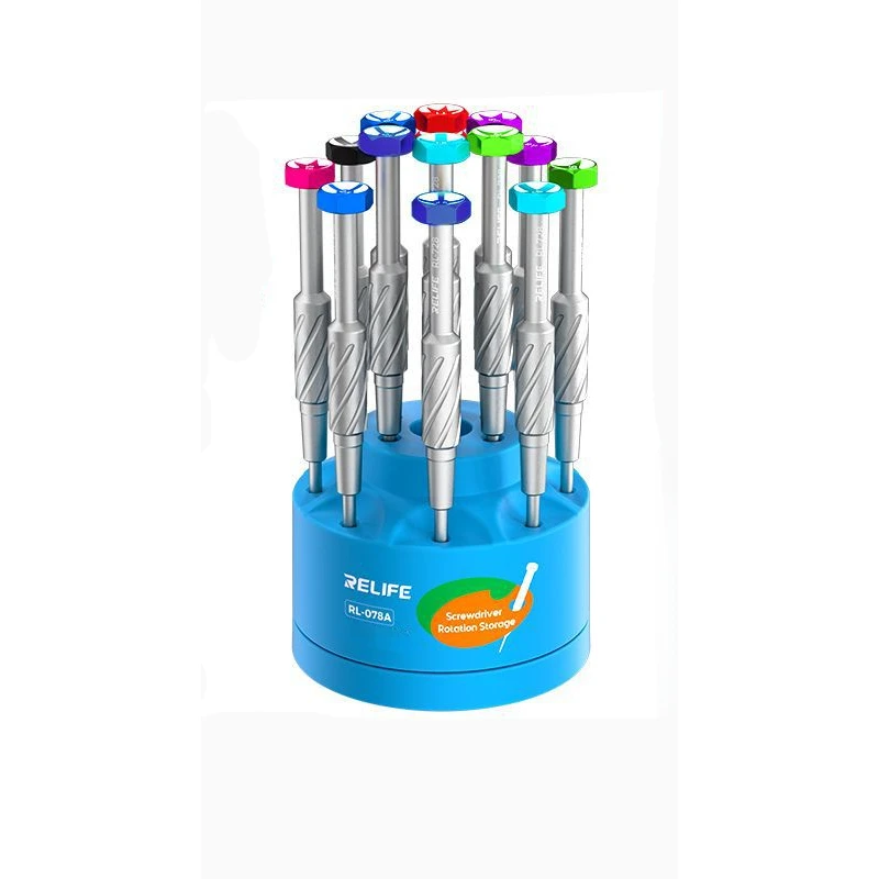 RL-078A Rotating Screwdriver Storage Stand – Magnetic Organizer Rack for Phone Repair Tools, 360° Swivel Holder