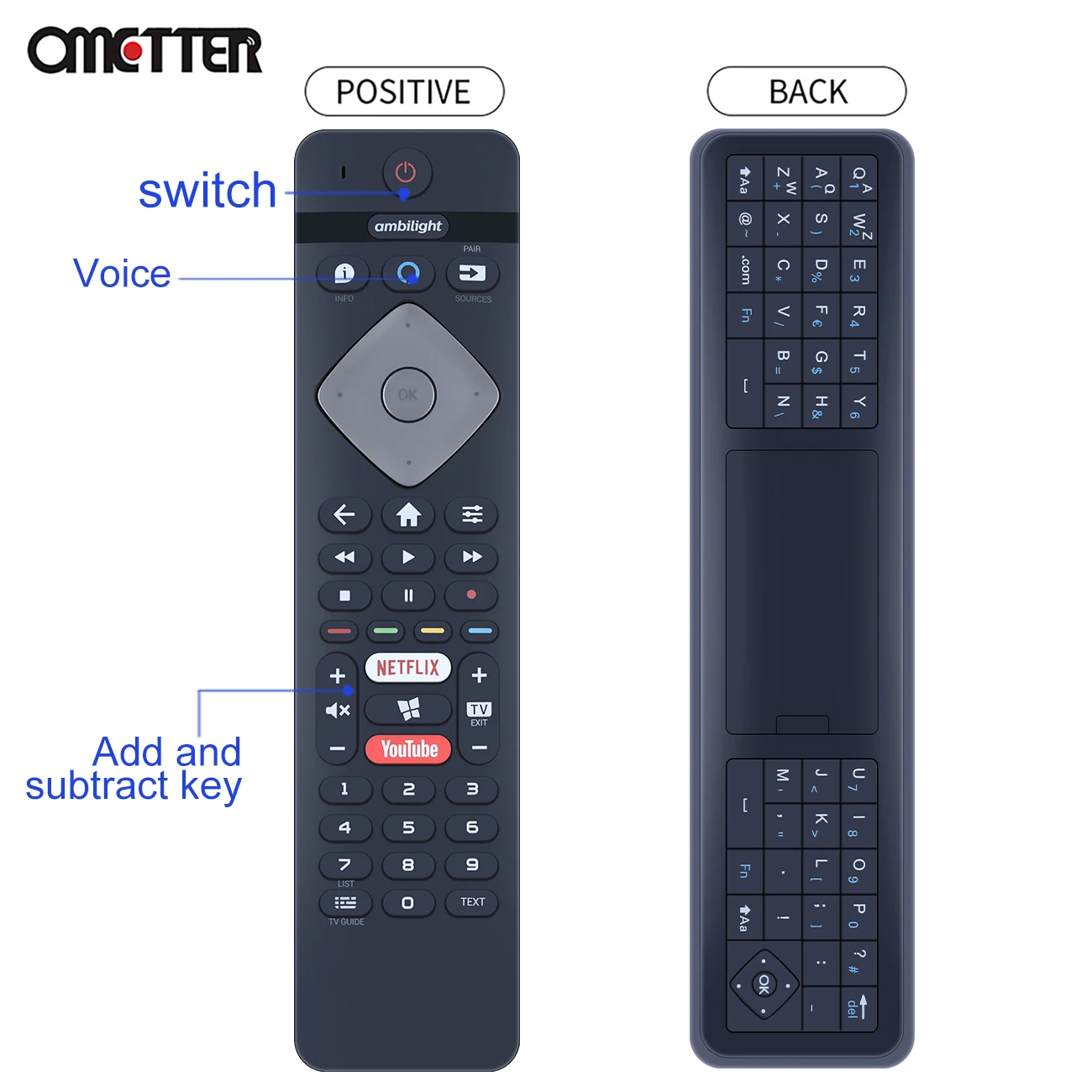 New Voice Remote Control for Philips YKF463-009 398GM10BEPHN0036HT 7800 Series 4K UHD LED Smart TV 65PUS7855/12 58PUS7855 50PUS7